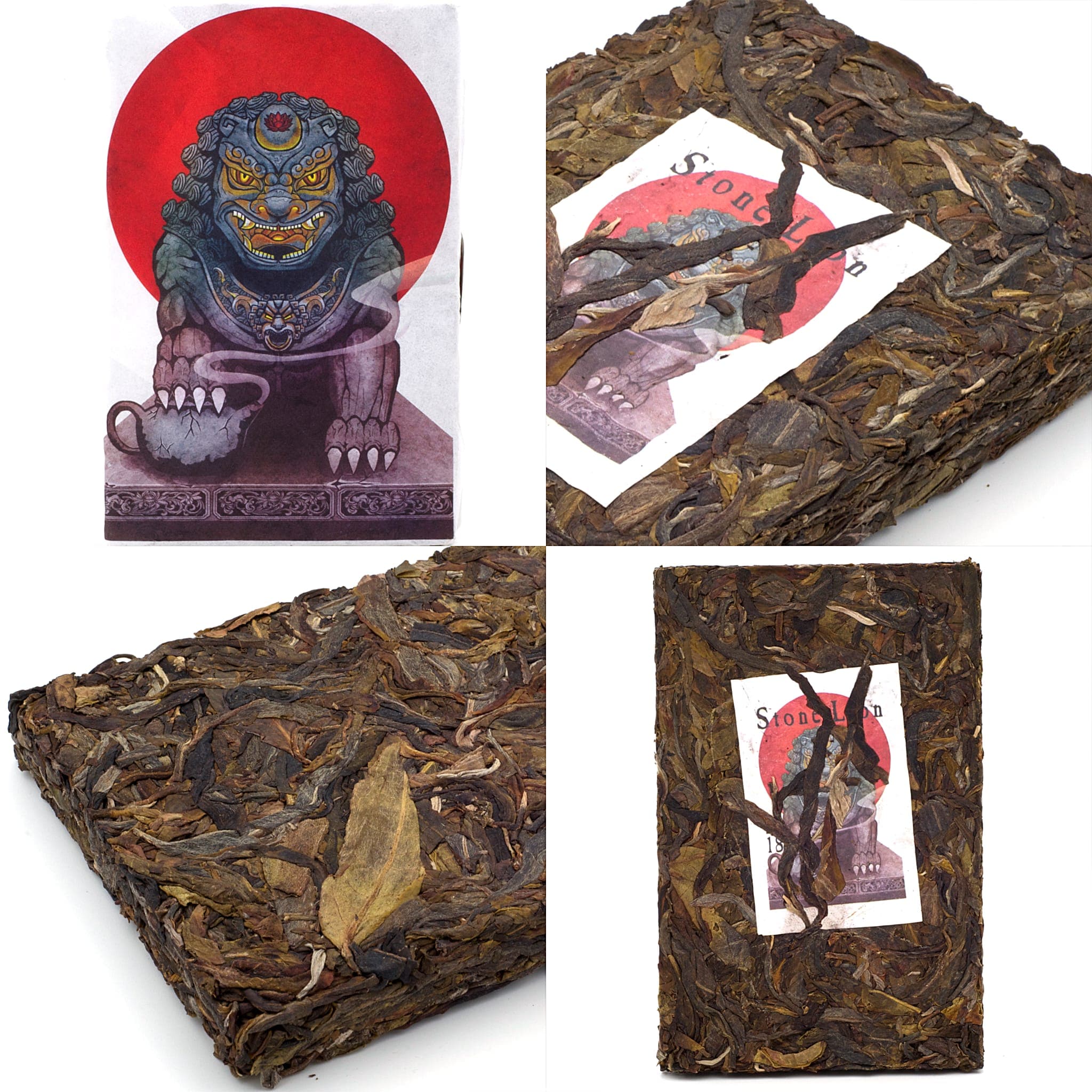 2018 Spring "Stone Lion" Sheng / Raw Puerh Tea Huang Pian Brick from Lao Man'E