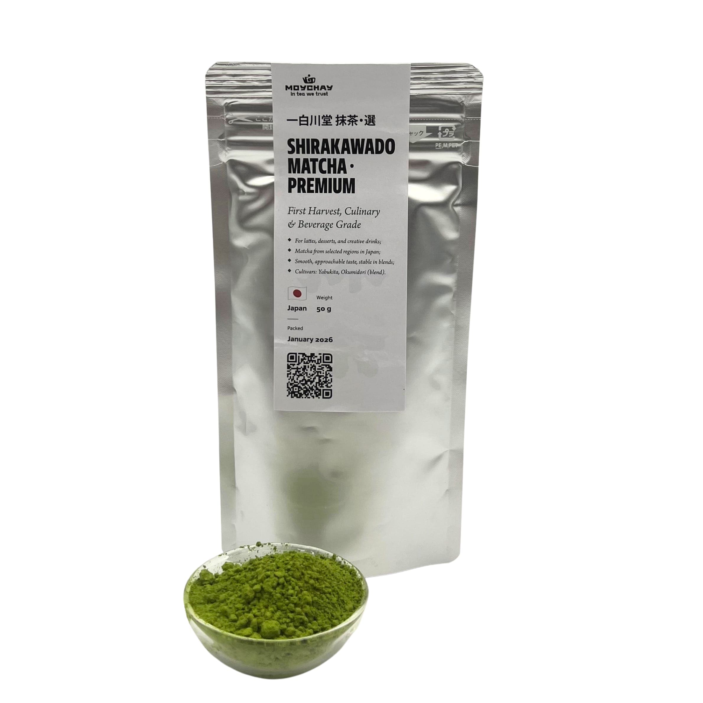 Polvo de Matcha Premium Shirakawado (50g) - Culinario y Bebidas