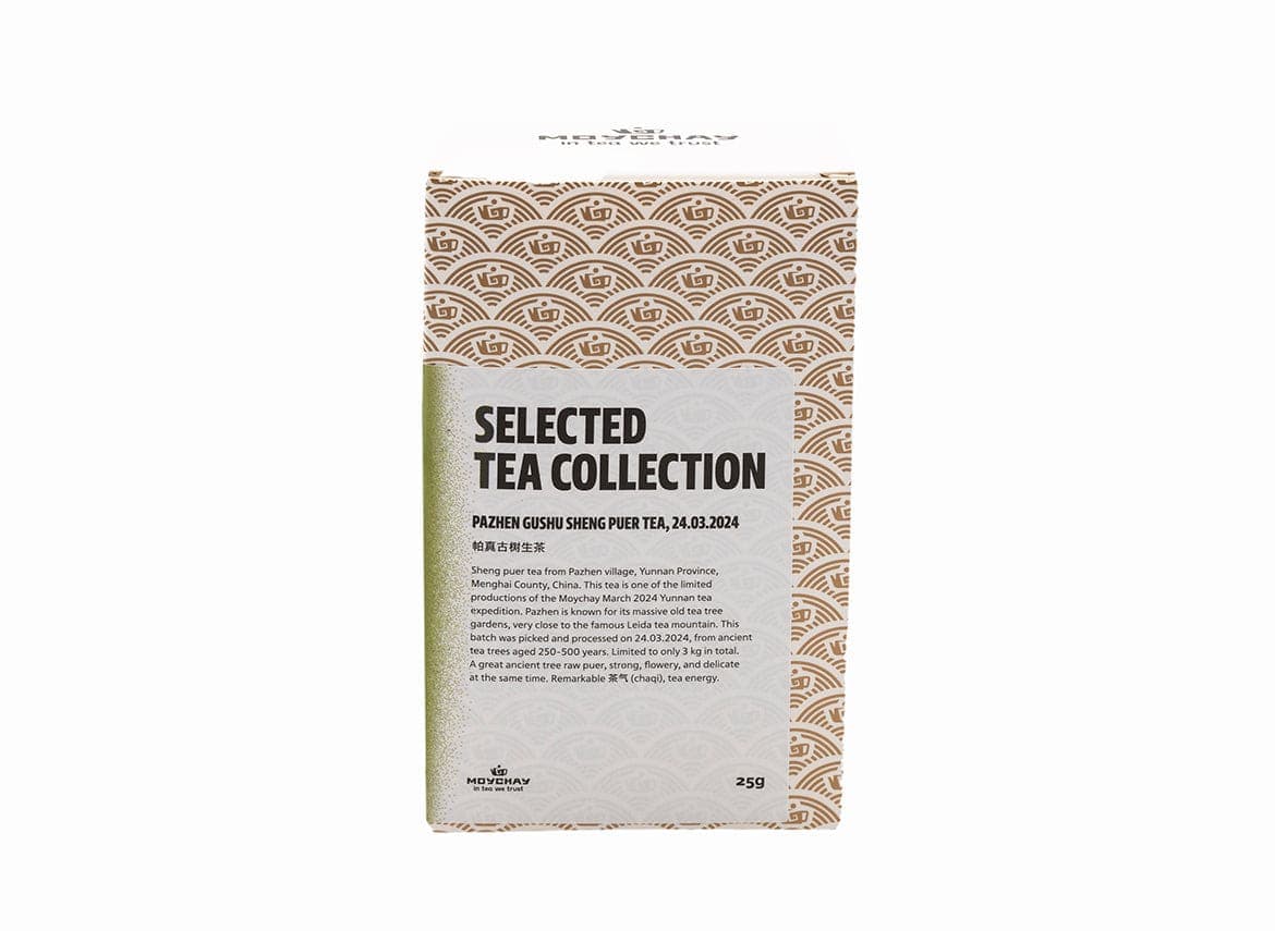 Thé Pazhen Gushu Sheng Puer Arbres de 250-500 ans 25g
