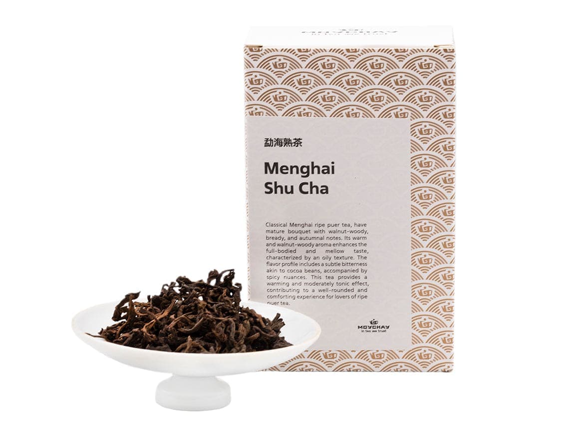 Tè Puerh Menghai Shu (35g) - Note di Noce e Cacao | Foglia Sfusa